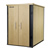 UCoustic Wood: 24U Soundproof IT Cabinet with Maple Effect Doors and Sides