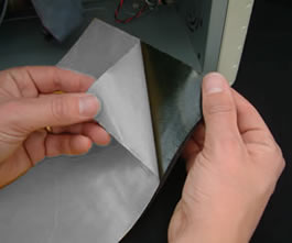 Peel off the adhesive backing paper