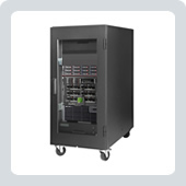 coustiRACK ACTIVE Range of Quiet 19-inch Rackmount Cabinets by Silentium. Image shows a 22U ARA cabinet.