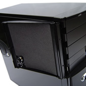 Antec Sonata II. Modified optical drive door (shown fully open).